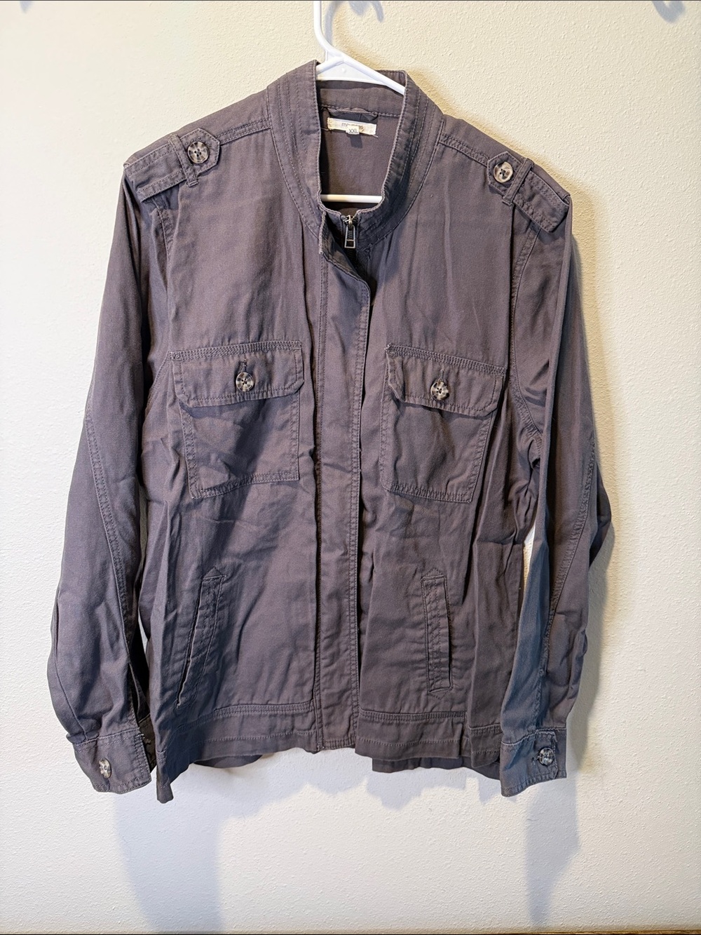 Maurices Gray Utility Jacket with Epaulets